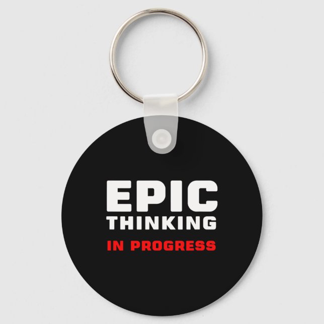 Epic Thinking In Progress Big Ideas Introvert Game Key Ring (Front)