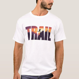 Epic TRAIL Mountain Silhouette Graphics T-Shirt
