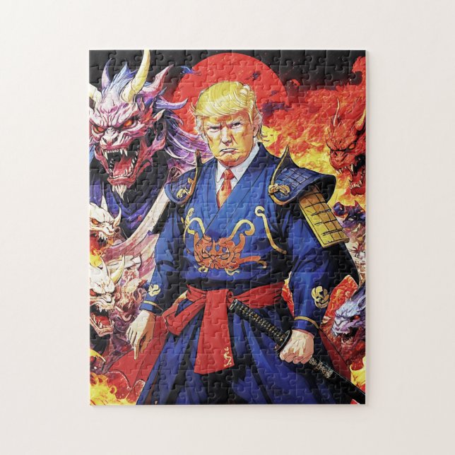 Epic Trump Samurai Anime Jigsaw Puzzle (Vertical)
