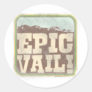 Epic Vail Classic Round Sticker