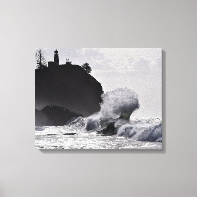 Epic Waves at Cape Disappointment, WA Canvas Print (Front)