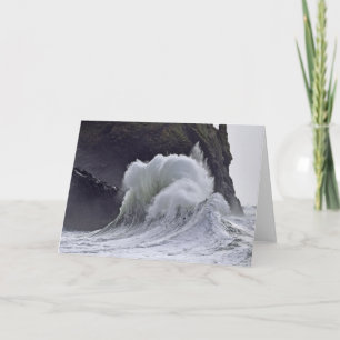 Epic Waves at Cape Disappointment, WA Card