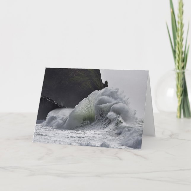 Epic Waves at Cape Disappointment, WA Card (Front)