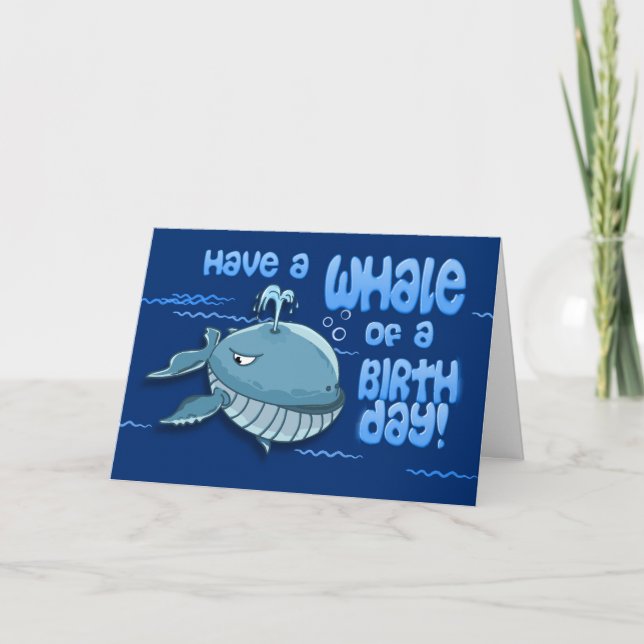 Epic Whale Birthday Card (Front)