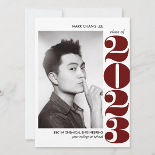 EPIC YEAR   BURGUNDY COLLEGE PHOTO GRADUATION  CARD