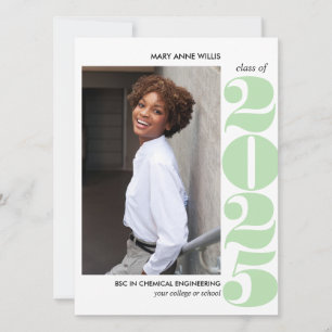 EPIC YEAR MINT GREEN COLLEGE PHOTO GRADUATION CARD