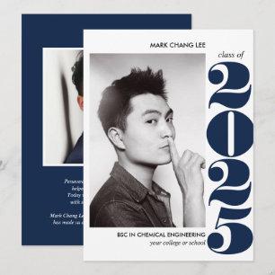 EPIC YEAR NAVY BLUE COLLEGE PHOTO GRADUATION CARD