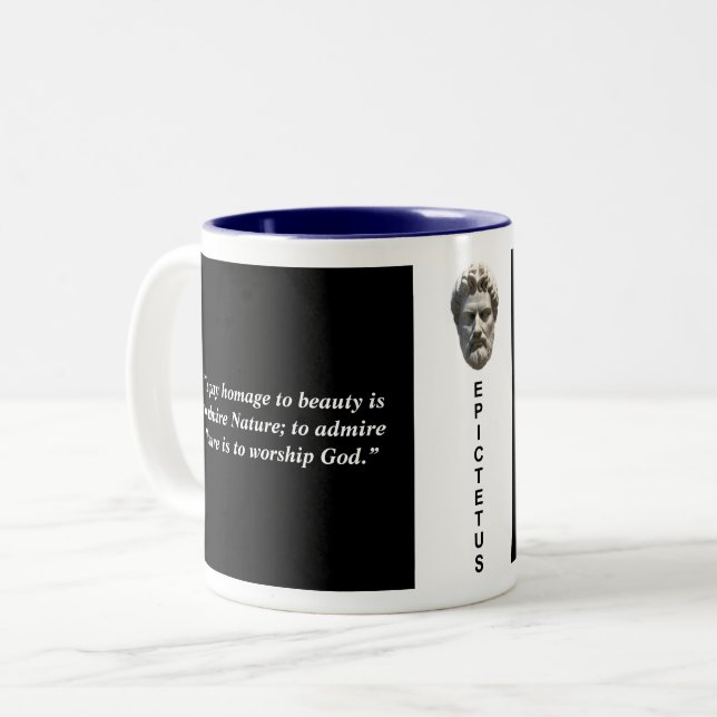 Epictetus Custom Quote Stoic Philosophy Mug (Front Left)