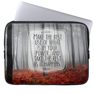 Epictetus Inspirational Quote "Adapt" Laptop Sleeve