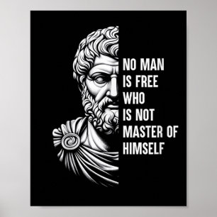 Epictetus Shirt Greek Stoic Philosopher Motivation Poster