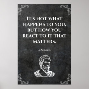 Epictetus wise quote. Wisdom Poster
