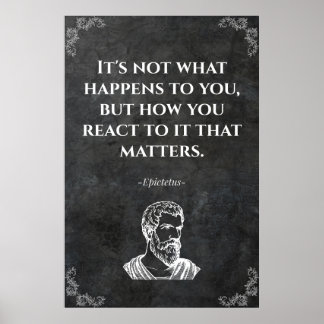 Epictetus wise quote. Wisdom Poster