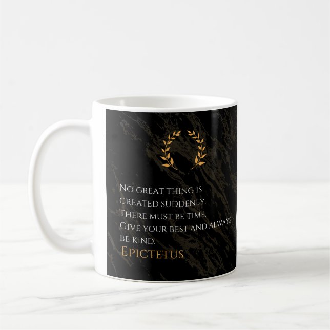 Epictetus's Recipe for Greatness Coffee Mug (Left)