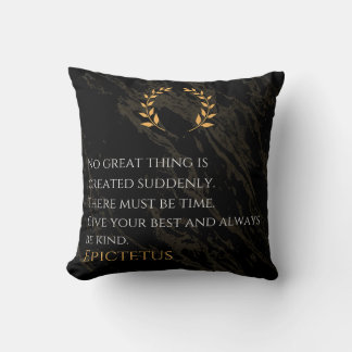 Epictetus's Recipe for Greatness Cushion