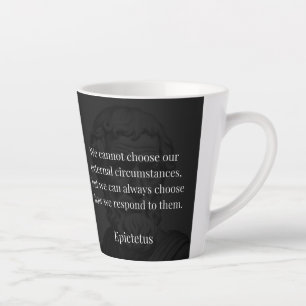 Epictetus's Wisdom: Empowerment through Response Latte Mug