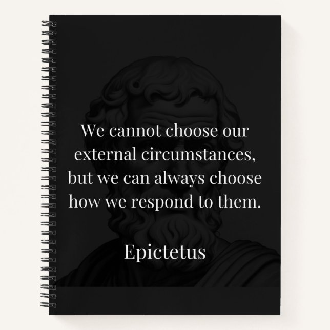 Epictetus's Wisdom: Empowerment through Response Notebook (Front)