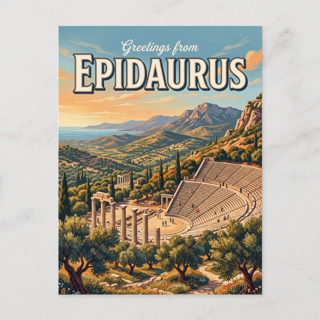 Epidaurus Greece Postcard (Front)