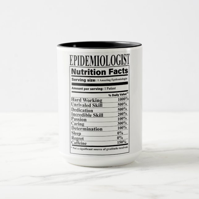 Epidemiologist Nutrition Facts Mug (Center)