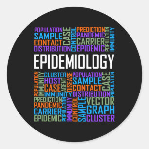 Epidemiology Words Proud Epidemiologist Classic Round Sticker