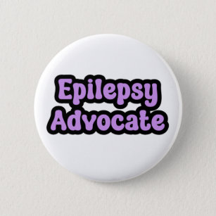 Epilepsy Advocate Purple Awareness 6 Cm Round Badge