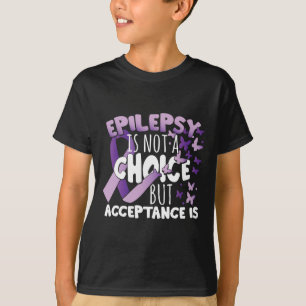 Epilepsy Awarenes Purple Ribbon T-Shirt