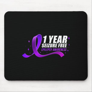 Epilepsy Awareness 1 Year Seizure Free Ribbon 1 Mouse Mat