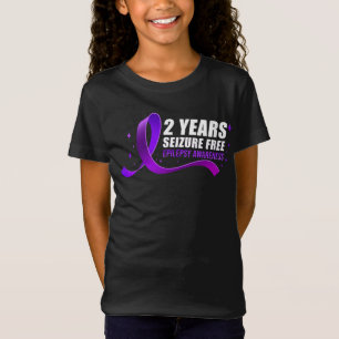 Epilepsy Awareness  2 Years Seizure Free Ribbon T-Shirt