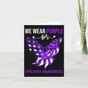 Epilepsy Awareness 4th July Purple Butterfly  Card
