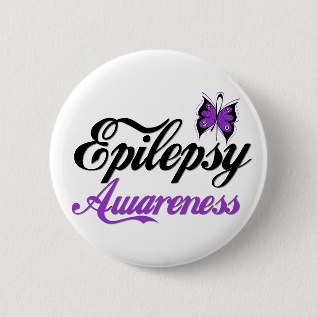 Epilepsy Awareness 6 Cm Round Badge (Front)