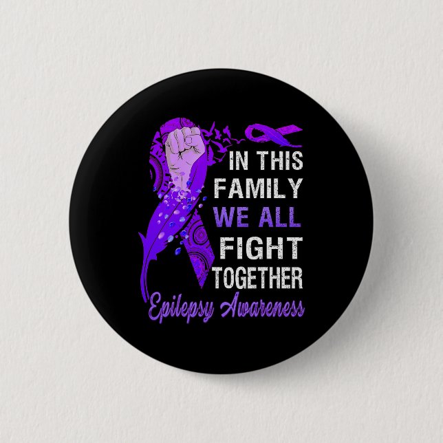 Epilepsy Awareness  6 Cm Round Badge (Front)