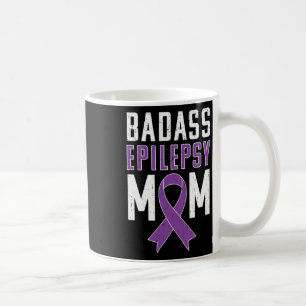 Epilepsy Awareness Bad Epilepsy Mum Purple Ribbon Coffee Mug
