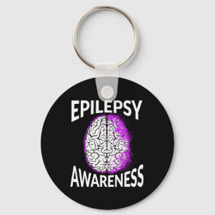 Epilepsy Awareness Brain Epileptic Warrior Survivo Key Ring