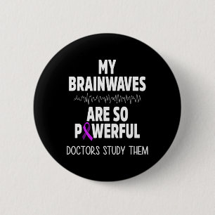 Epilepsy Awareness Brain Waves Epileptic Warrior S 6 Cm Round Badge