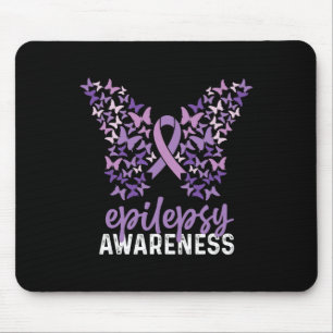 Epilepsy Awareness Butterfly Ribbon 1  Mouse Mat
