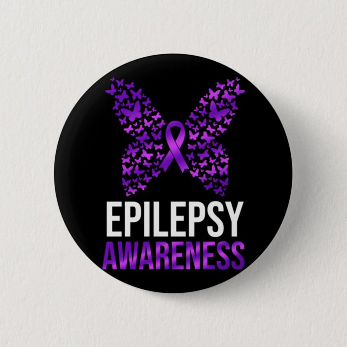 Epilepsy Awareness Butterfly Ribbon 6 Cm Round Badge | Zazzle.co.uk