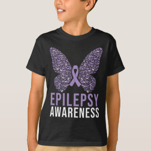 Epilepsy Awareness Butterfly Ribbon  T-Shirt