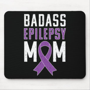 Epilepsy Awareness Byd Epilepsy Mom Purple Ribbon  Mouse Mat