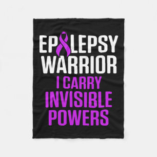 Epilepsy Awareness Carry Epileptic Warrior Survivo Fleece Blanket