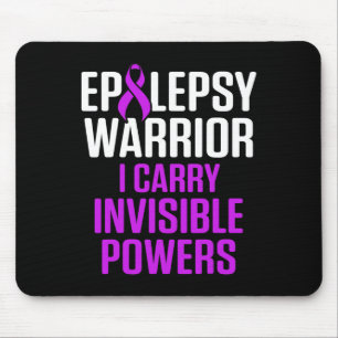 Epilepsy Awareness Carry Epileptic Warrior Survivo Mouse Mat