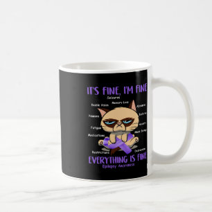 Epilepsy Awareness Cat Your Battle Is My Battle Gi Coffee Mug