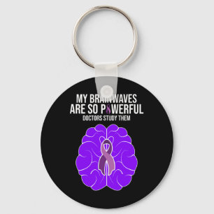 Epilepsy Awareness Costume My Brainwaves Gifts War Key Ring