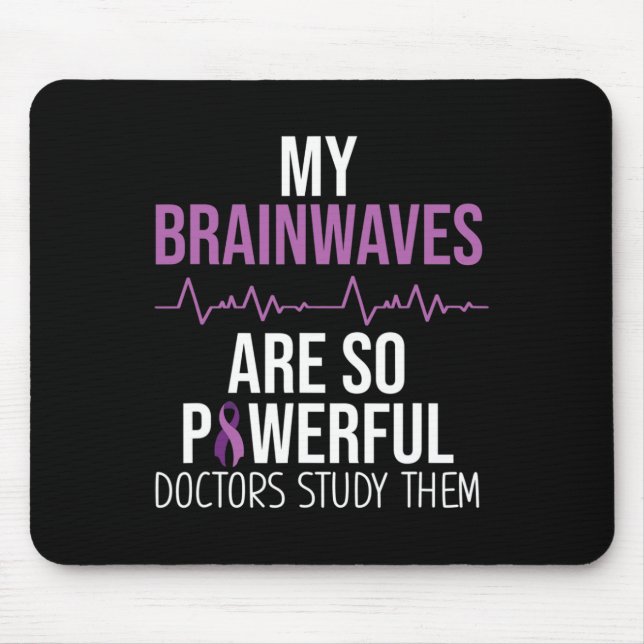 Epilepsy Awareness Costume My Brainwaves Survivor  Mouse Mat (Front)