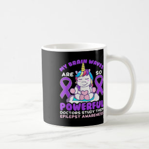 Epilepsy Awareness Cute Unicorn Purple Ribbon Fun Coffee Mug