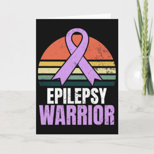Epilepsy Awareness Design Vintage Retro Sunset Gif Card