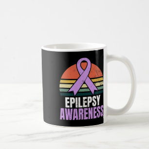 Epilepsy Awareness Design Vintage Retro Sunset Gif Coffee Mug