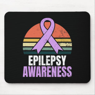 Epilepsy Awareness Design Vintage Retro Sunset Gif Mouse Mat