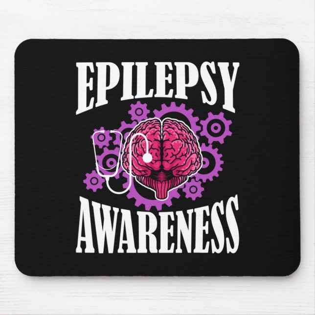 Epilepsy Awareness Diagnose Epileptic Warrior Surv Mouse Mat (Front)