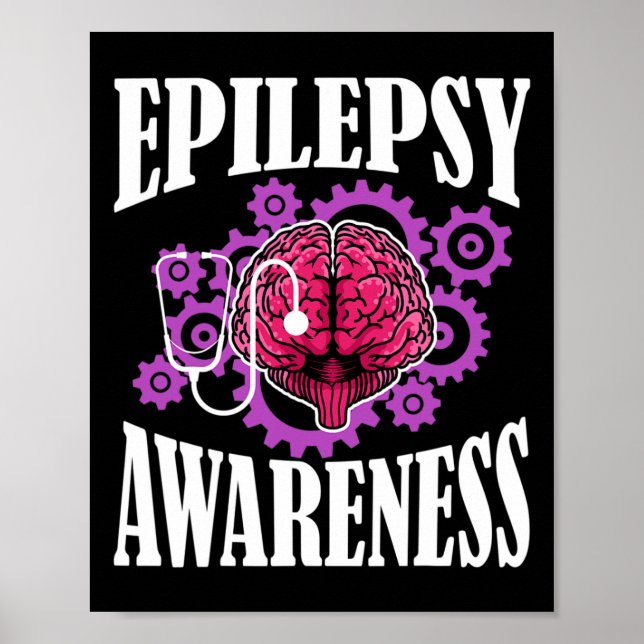 Epilepsy Awareness Diagnose Epileptic Warrior Surv Poster (Front)