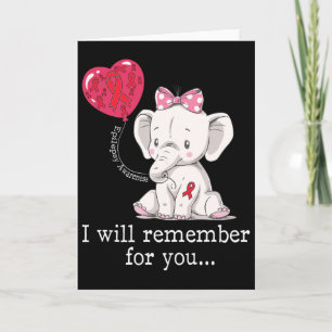 Epilepsy Awareness Elephant Card