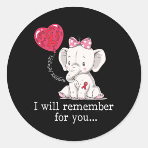 Epilepsy Awareness Elephant Classic Round Sticker